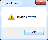 Division by zero error